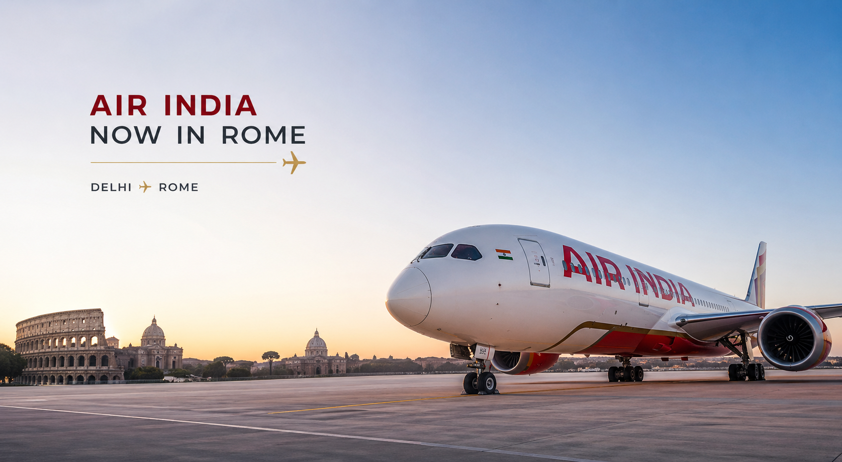 You are currently viewing Air India Launches Delhi–Rome Direct Flights, Expands European Network